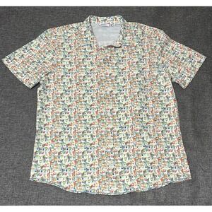 Projek Raw Men's L Cocktail Print Short Sleeve Shirt